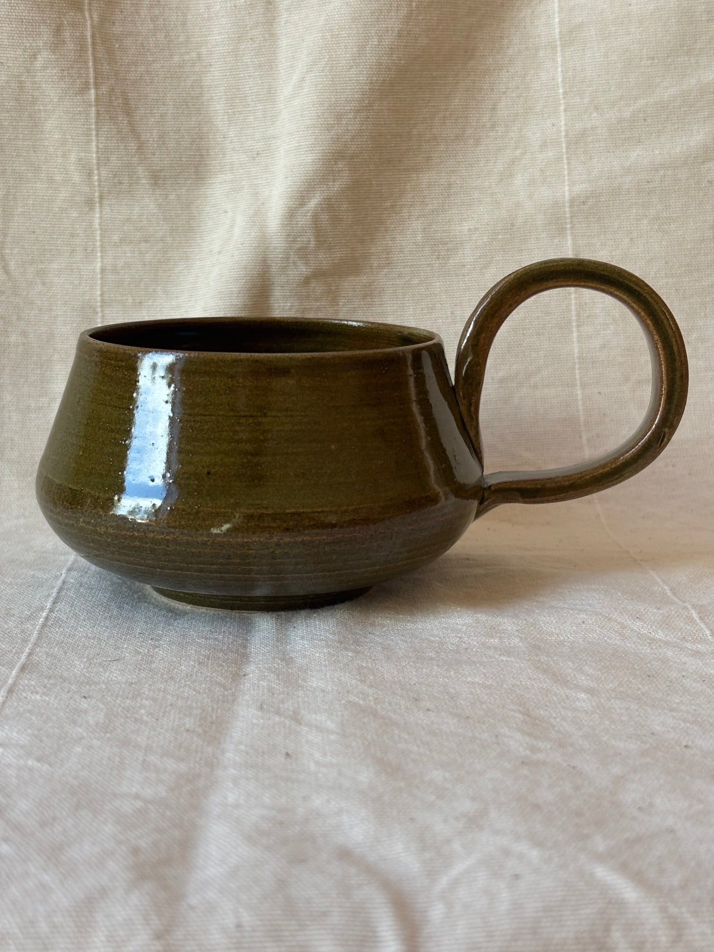 Kaffekopp med Hänkel Skogsgrön